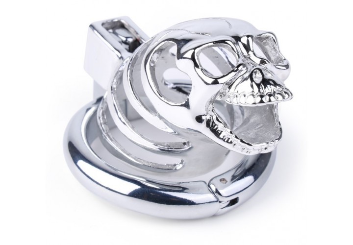 Brutus Goth Metal Chastity Cage Silver