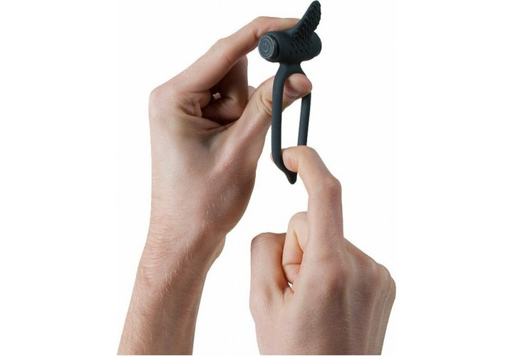 Δονούμενο Δαχτυλίδι Πέους Σιλικόνης 5 Ταχυτήτων - B Swish Bcharmed Basic Penis Ring Gray