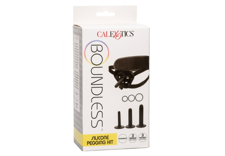 Calexotics Boundless Silicone Pegging Strap On Harness Kit Black