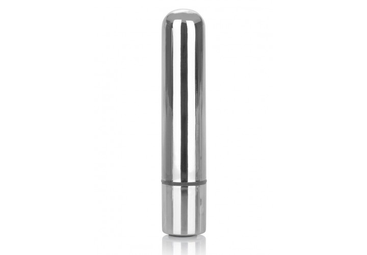 Ασημί Μίνι Επαναφορτιζόμενος Δονητής 3 Ταχυτήτων - Calexotics Rechargeable Mini Bullet Silver 9.5cm
