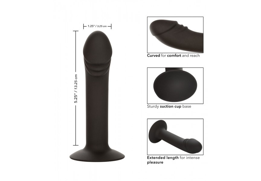 Calexotics Curved Anal Stud Realistic Dildo Black 13.2cm