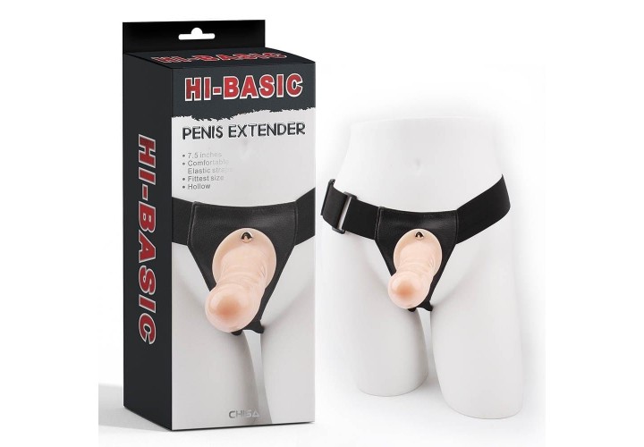 Κούφια Προέκταση Πέους Με Ζώνη - Chisa Hi Basic Penis Extender 19cm