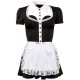 Cottelli Collection Maid's Dress Black/White