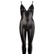 Μαύρη Γυναικεία Ολόσωμη Φόρμα Με Φερμουάρ - Cottelli Collection Jumpsuit Black