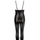 Μαύρη Γυναικεία Ολόσωμη Φόρμα Με Φερμουάρ - Cottelli Collection Jumpsuit Black