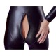Μαύρη Γυναικεία Ολόσωμη Φόρμα Με Φερμουάρ - Cottelli Collection Jumpsuit with Long Sleeves Black