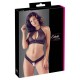 Cottelli Collection Sexy Sheer Crotchless 2 Piece Set Black