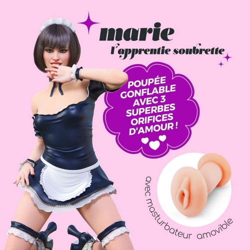 Crushious Marie L'apprentie Soubrette Inflatable Doll With Dual Stroker