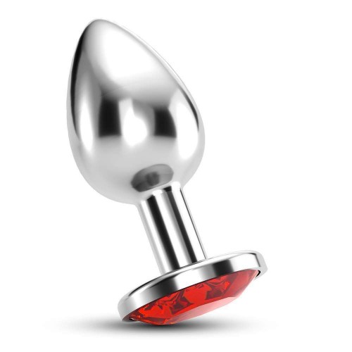 Μεταλλική Σφήνα Με Κόκκινο Κόσμημα - Crushious Bijou Anal Jewel Plug Red Small With Free Velvety Bag 6cm