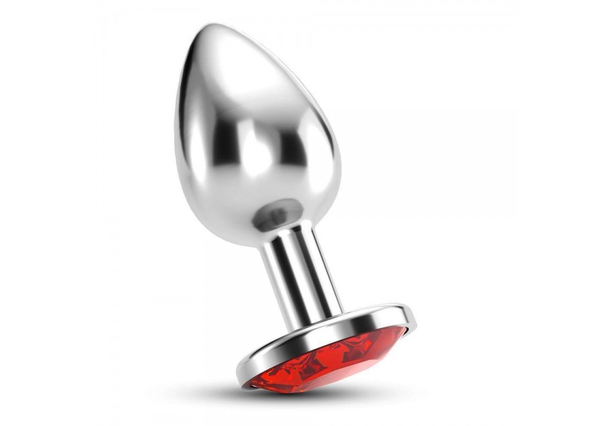 Crushious Bijou Anal Jewel Plug Red Small With Free Velvety Bag 6cm