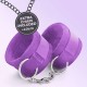 Crushious Tough Love Velcro Handcuffs With Extra 40cm Chain Purple