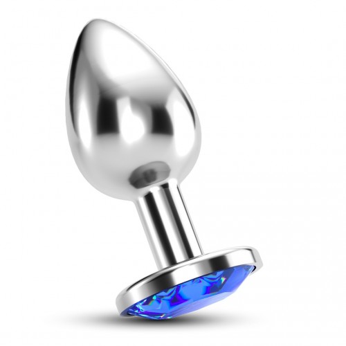 Crushious Bijou Anal Jewel Plug Blue Small With Free Velvety Bag 6cm