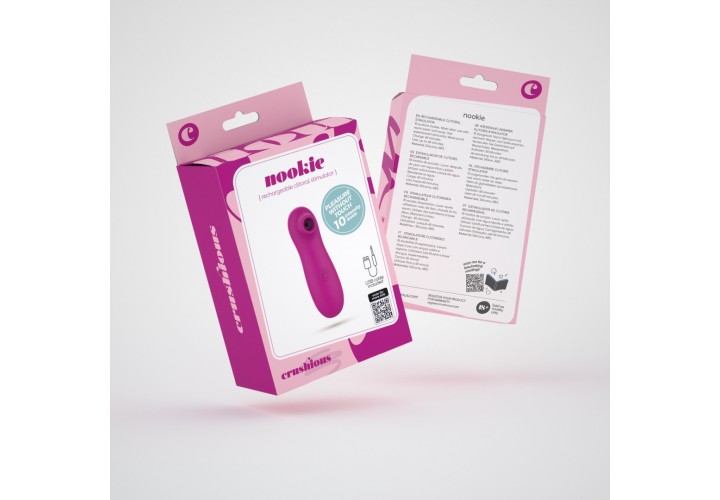 Crushious Nookie Rechargeable Clitoral Stimulator Pink 12.5cm