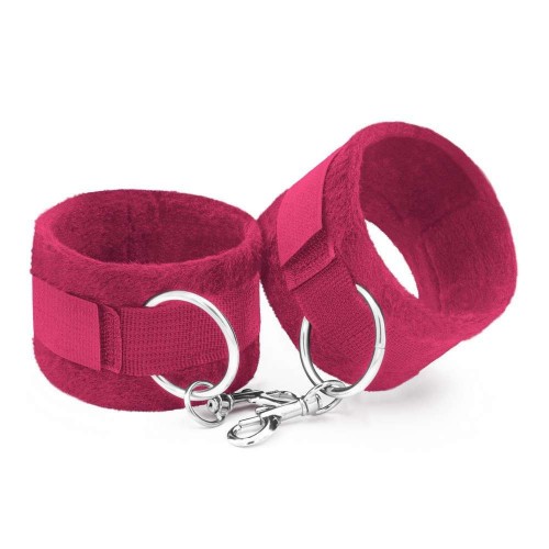 Crushious Tough Love Velcro Handcuffs With Extra 40cm Chain Pink