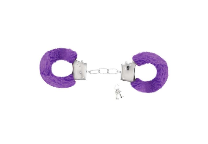 Χειροπέδες Με Μωβ Γούνα - Crushious Love Furry Handcuffs Purple