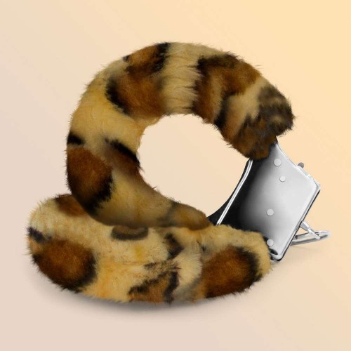 Crushious Love Furry Handcuffs Leopard