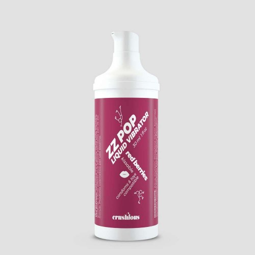 Υγρός Δονητής Με Γεύση Κόκκινα Μούρα - Crushious ZZ Pop Liquid Vibrator Red Berries 30ml