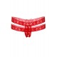 Κόκκινο Γυναικείο Δαντελωτό Στρινγκ Με Άνοιγμα - Daring Intimates Lucy Crotchless Thong Panty Red