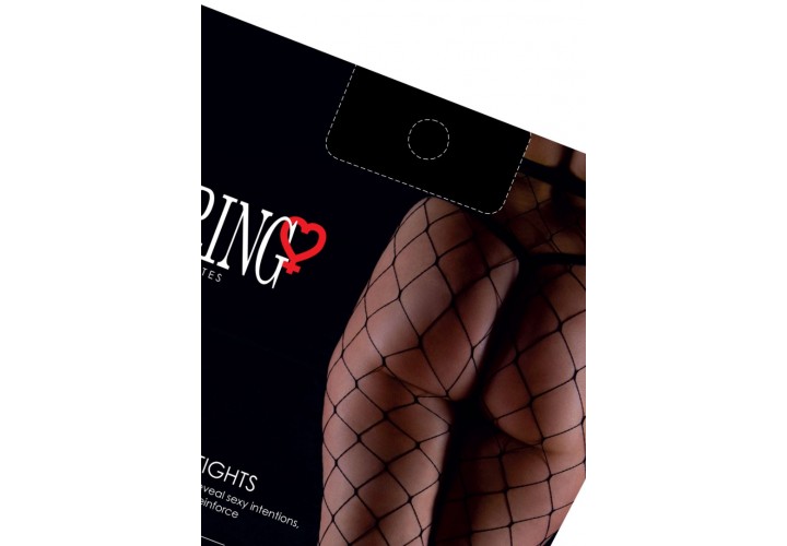 Daring Intimates Over Sized Net Tights Black