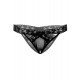 Μαύρο Γυναικείο Δαντελωτό Κιλοτάκι Με Άνοιγμα - Daring Intimates Alessandra Crotchless Panty Black