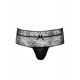 Daring Intimates High Waist Floral Lace String Black