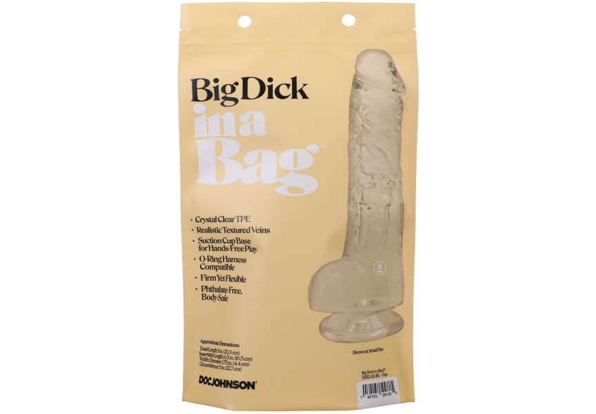 Doc Johnson Realistic Dildo Clear 20cm