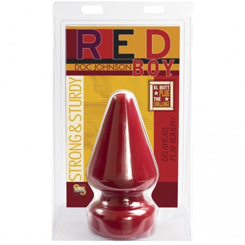 Κόκκινη Μεγάλη Πρωκτική Σφήνα - Doc Johnson Red Boy Extreme Buttplug XXXL 22.6cm