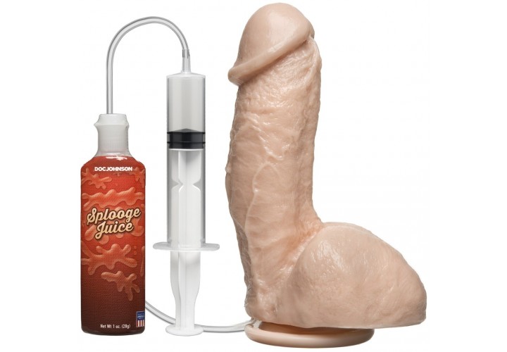 Ρεαλιστικό Ομοίωμα Εκσπερμάτισης - Doc Johnson Squirting Realistic Cock Skin 17.8cm