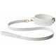 Λευκό Δερμάτινο Κολάρο Με Λουρί - Dream Toys Blaze Elite Collar & Leash White