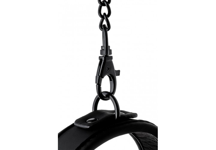 Μαύρο Φετιχιστικό Κολάρο Με Λουρί - Dream Toys Blaze Luxury Fetish Collar and Chain Black