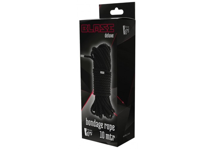 Μαύρο Μεταξωτό Σχοινί Δεσίματος - Blaze Deluxe Bondage Rope Black 10m