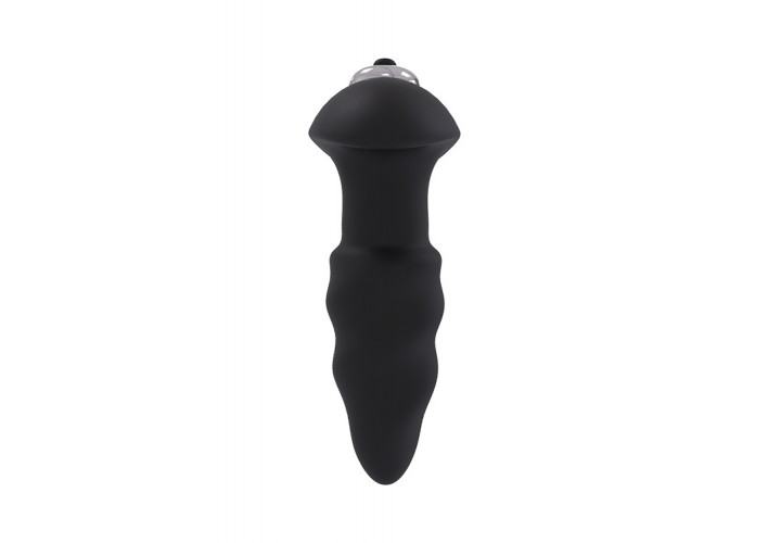 Μαύρη Δονούμενη Πρωκτική Σφήνα - Dream Toys Love Arrow Vibrating Silicone Butt Plug Black 9cm