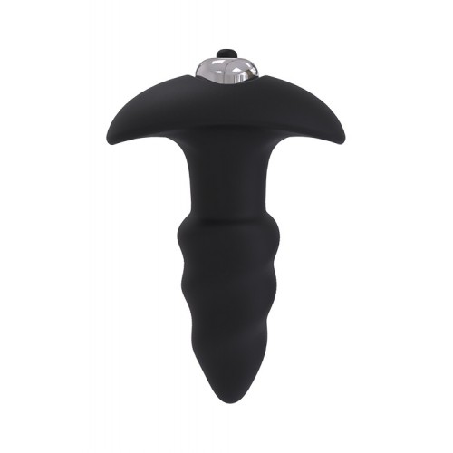 Μαύρη Δονούμενη Πρωκτική Σφήνα - Dream Toys Love Arrow Vibrating Silicone Butt Plug Black 9cm