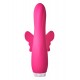 Ροζ Δονητής Κόλπου & Κλειτορίδας 8 Ταχυτήτων - Dream Toys Flirts Butterfly Silicone Vibrator Pink 17cm