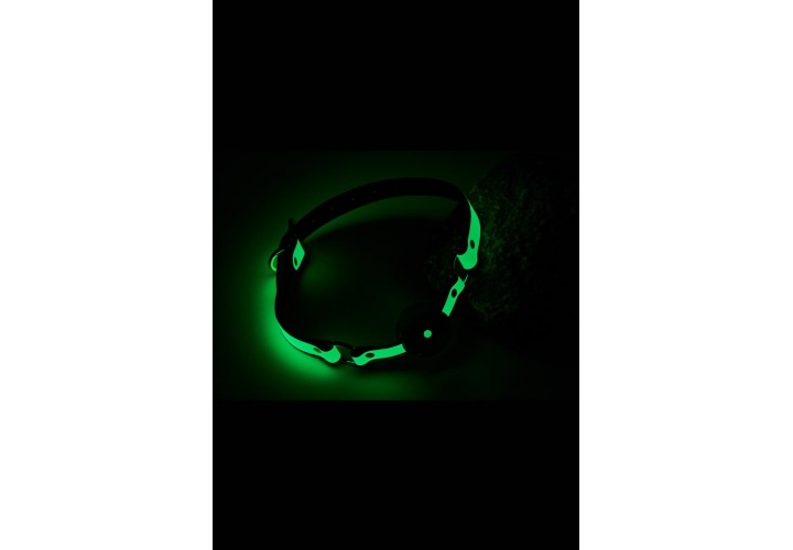 Φετιχιστικό Φίμωτρο Με Μπάλα Σιλικόνης - Dream Toys Radiant Ball Gag Glow In The Dark Green