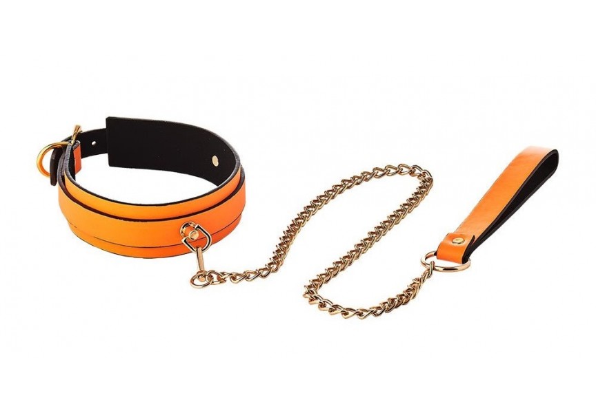 Dream Toys Radiant Glow In The Dark Collar & Leash Orange