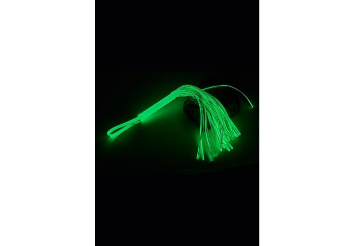 Φετιχιστικό Μαστίγιο Που Φωσφορίζει Στο Σκοτάδι - Dream Toys Radiant Glow In The Dark Whip Green 30cm