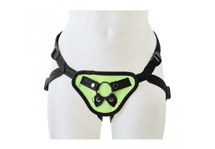 Dream Toys Radiant Strap On Harness Glow In The Dark Green
