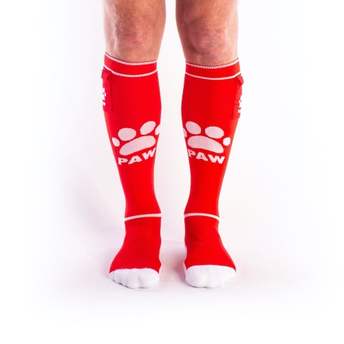 Κόκκινες Κάλτσες Με Τσέπες - Brutus Puppy Party Socks With Pockets Red/White