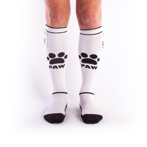 Brutus Puppy Party Socks With Pockets White/Black