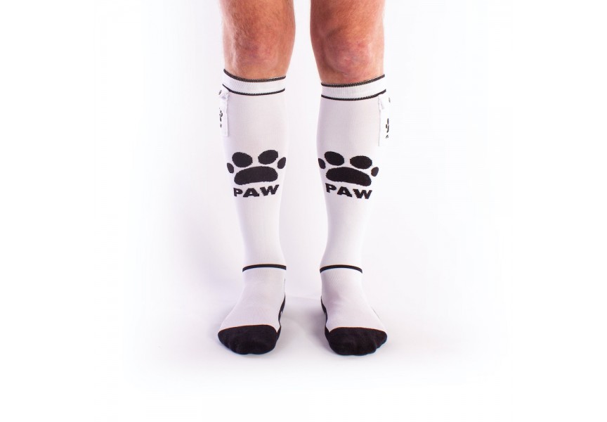 Brutus Puppy Party Socks With Pockets White/Black