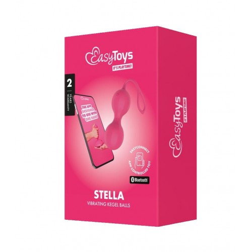 EasyConnect Vibrating Kegel Balls Stella App Controlled Pink