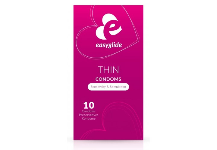 Λεπτά Προφυλακτικά 10 Τεμάχια - Easyglide Extra Thin Condoms 10pcs