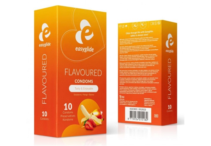Προφυλακτικά Με Γεύσεις 10 Τεμάχια - Easyglide Flavored Condoms 10 pcs