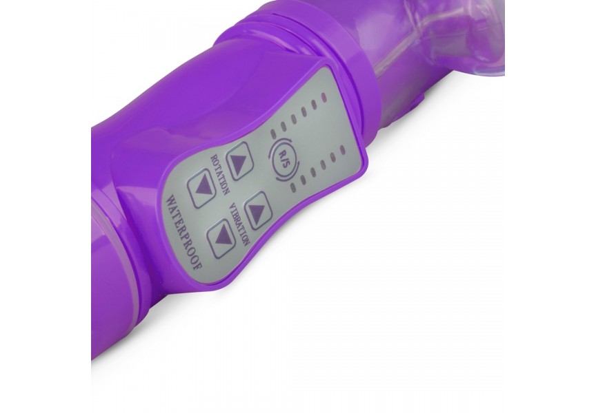 Μωβ Δονητής Rabbit Με Κίνηση Πάνω Κάτω - EasyToys Thrusting Rabbit Vibrator Purple 25cm