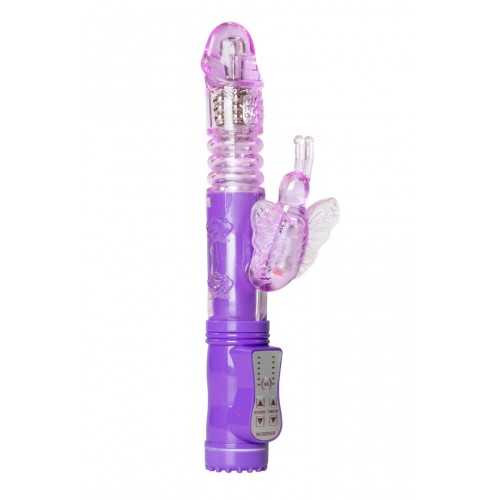 Δονητής Rabbit Με Κίνηση Πάνω Κάτω - Easytoys Purple Butterfly Vibrator 25cm