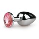 Easytoys Metal Butt Plug Small Silver/Pink 7.2cm