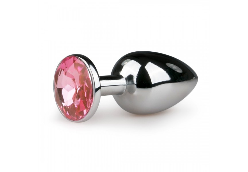 Easytoys Metal Butt Plug Small Silver/Pink 7.2cm