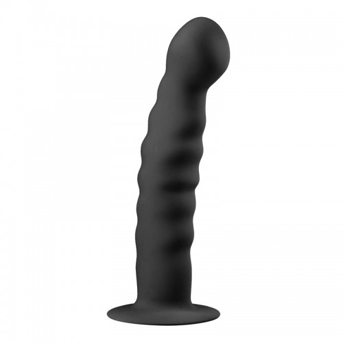 Μαύρο Μη Ρεαλιστικό Ομοίωμα Με Βεντούζα - Easytoys Silicone Suction Cup Dildo Black 14.2cm
