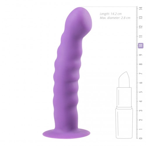 Μωβ Μη Ρεαλιστικό Ομοίωμα Με Βεντούζα - Easytoys Silicone Suction Cup Dildo Purple 14.2cm